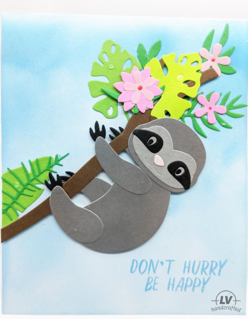 Hang In There Card Using Spellbinders Card Kit of the Month