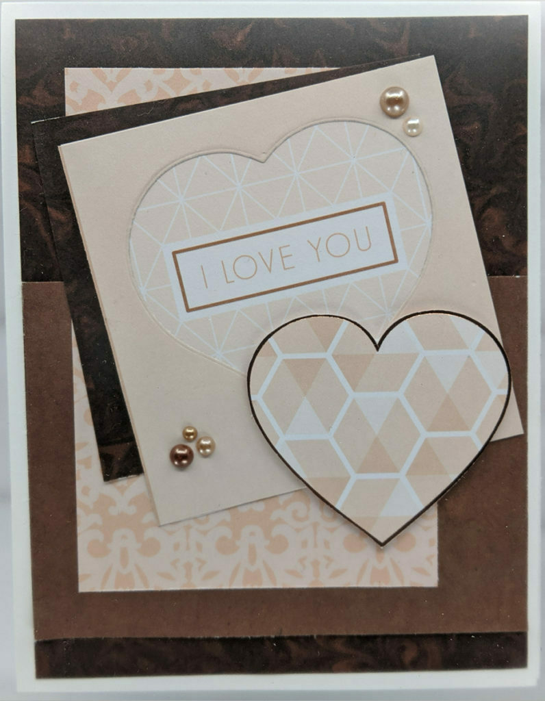 Handmade Card with Rose Quartz Pattern Paper