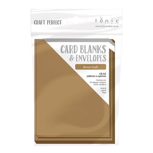 Tonic Studios Kraft Card Blank & Envelopes