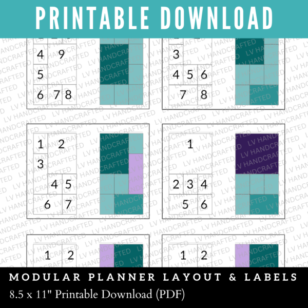 Modular Planner Layouts & Labels