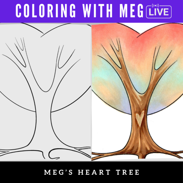 Coloring With Meg: Heart Tree