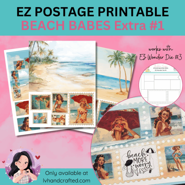 EZ Postage Printable: Beach Babes Extra #1