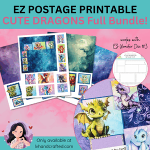 EZ Postage Printable: Cute Dragon Full Bundle (4 PDF's)